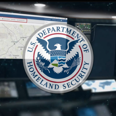 dhs logo superimposed over command center